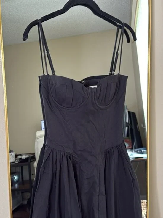 House of CB ‘Samaria’ Black Midi Dress NWOT - Picture 4 of 5